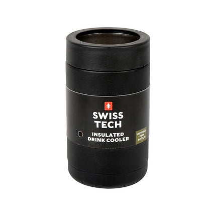 SWISS+TECH Black Stainless Steel Insulated Universal Drinks Cooler