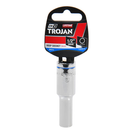 Trojan 9mm Deep Socket 1/2" Drive