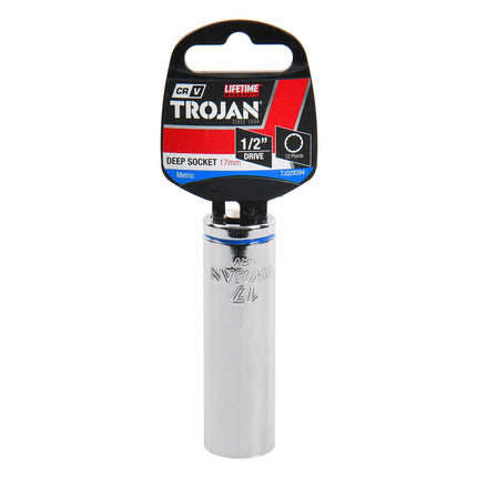 Trojan 17mm Deep Socket 1/2" Drive