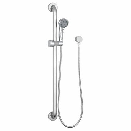 Evekare 1.5m Chrome Hand Shower on Grab Rail