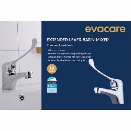 Evekare Extended Lever Basin Mixer WELS 4 Star 7.5L/min