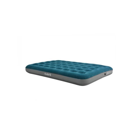 All Set Flocked Double Sized Airbed with Built-in Foot Pump