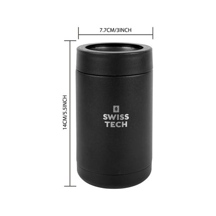 SWISS+TECH Black Stainless Steel Insulated Universal Drinks Cooler