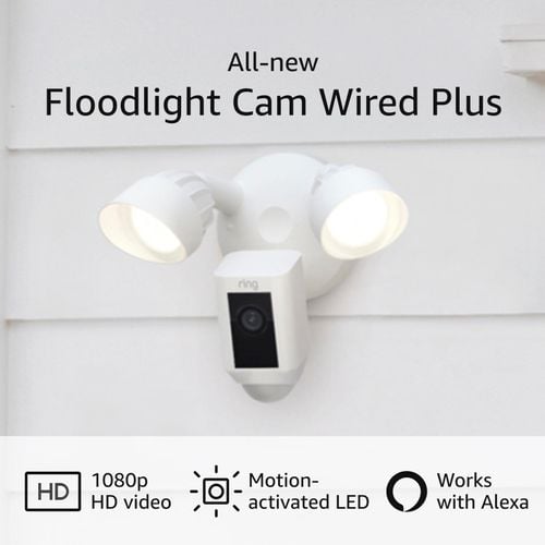 Ring Floodlight Cam Wired Plus White