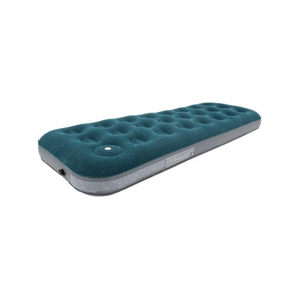 All Set Flocked Single Airbed with Built-in Foot Pump