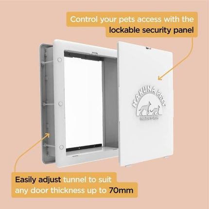 Hakuna Pets Medium White Essential Pet Door