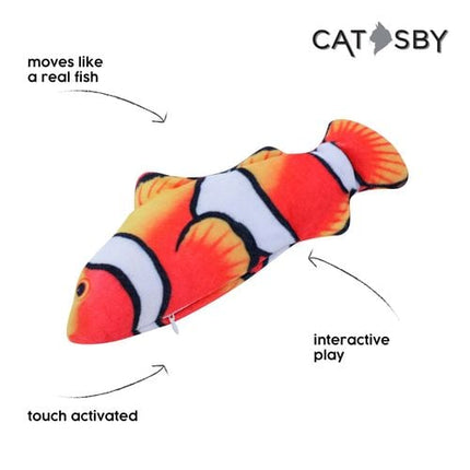 Paws & Claws 28.5 x 8cm Assorted Catsby Flippy Fish Cat Toy