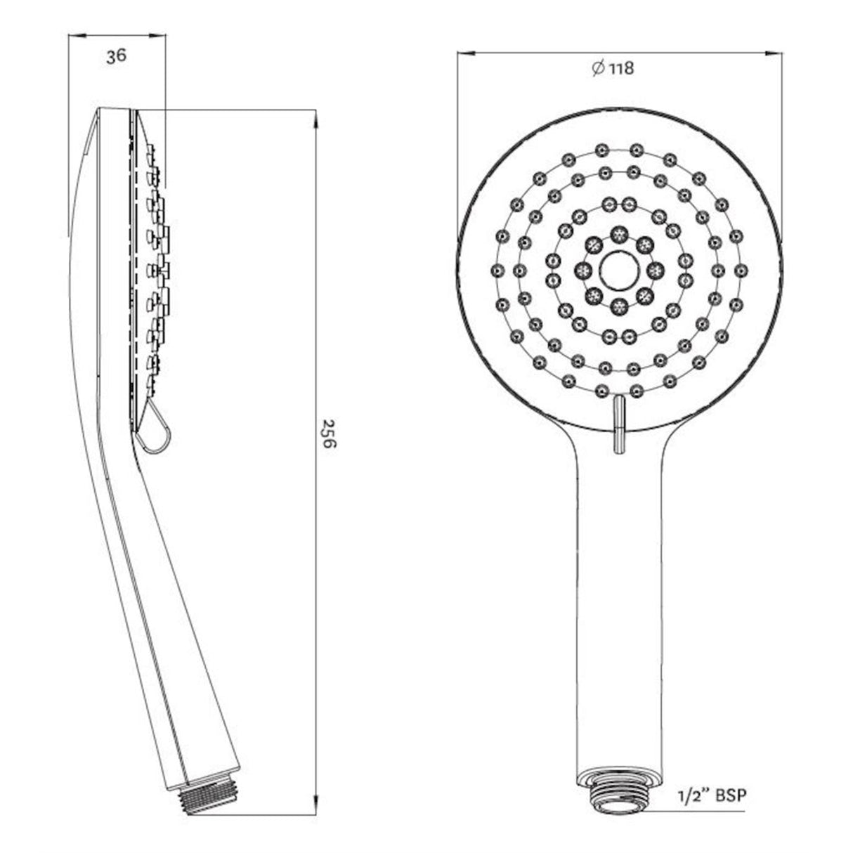 Flexispray Self Cleaning Handset 5 Function Chrome WELS 3 Star 9L/min