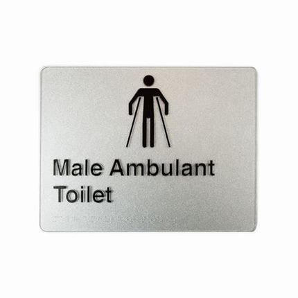 Sandleford 180 x 230mm Male Ambulant Toilet Braille Sign