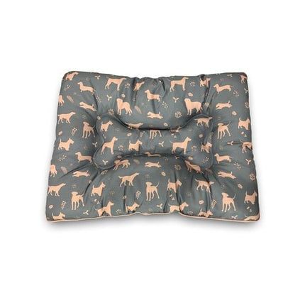 Large 91cm Dog Patterned Oxford Pet Bed