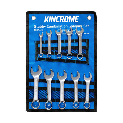 Kincrome Stubby Combination Spanner Set 10 Piece - Metric