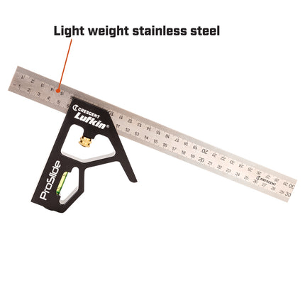 Crescent Lufkin 300mm Aluminium Combination Square