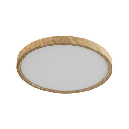 Brilliant 30cm Timber Tri-Colour and Dimmable With Remote Elba LED Oyster Ceiling Light