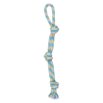 Happy Tails Blue And Yellow Braided Rope Toy