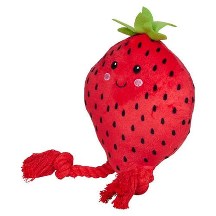 Happy Tails Plush Strawberry With Rope