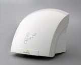 Dolphy Eco white automatic hand dryer, angled studio view