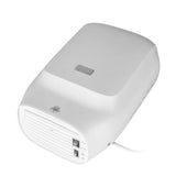 Underside of the Dolphy 1450W hand dryer showing the air outlet grille and switches