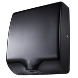 Dolphy Tornado black hand dryer from below, showing the air outlet and infrared sensor