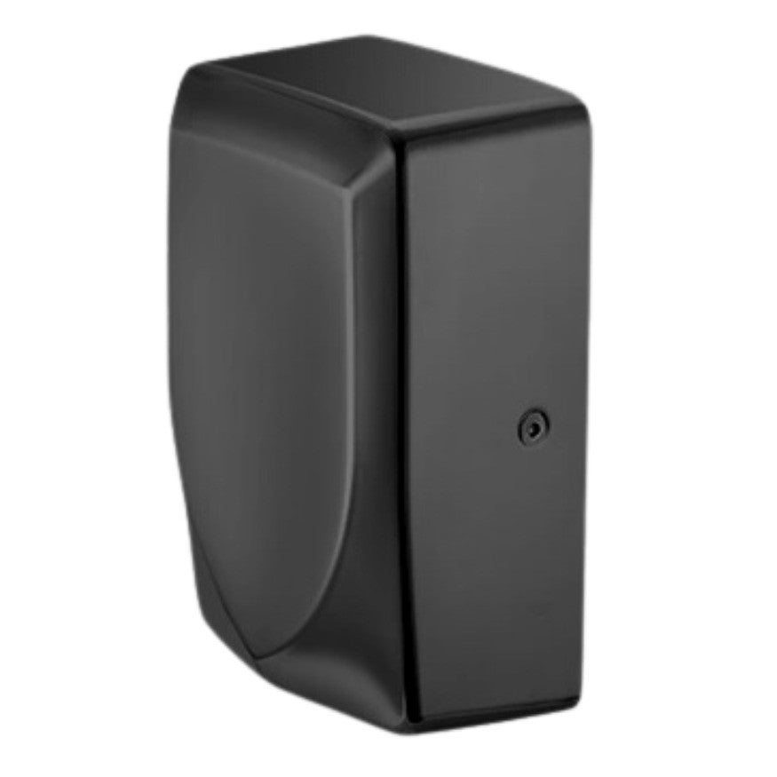 Dolphy black compact hand dryer, side view