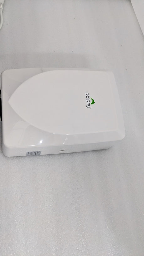 Dolphy white compact hand dryer, side profile