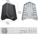 Dolphy Adge hand dryer dimensions: 33.1 cm high, 28.4 cm wide, 18.6 cm deep, with wall plate and fittings