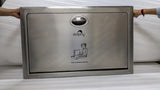 Dolphy recessed baby change station closed, stainless steel front panel