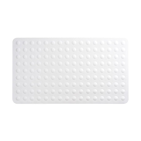 Dolphy white non-slip rubber bath mat from above, showing the raised textured bumps
