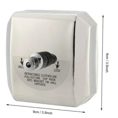Dolphy square retractable clothesline dimensions: 9 cm x 9 cm