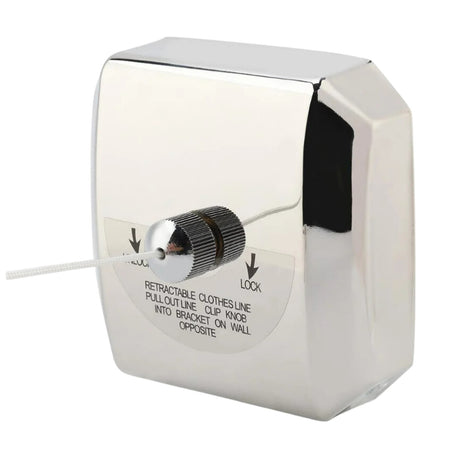 Dolphy mirror-finish square retractable clothesline with the line pulled out