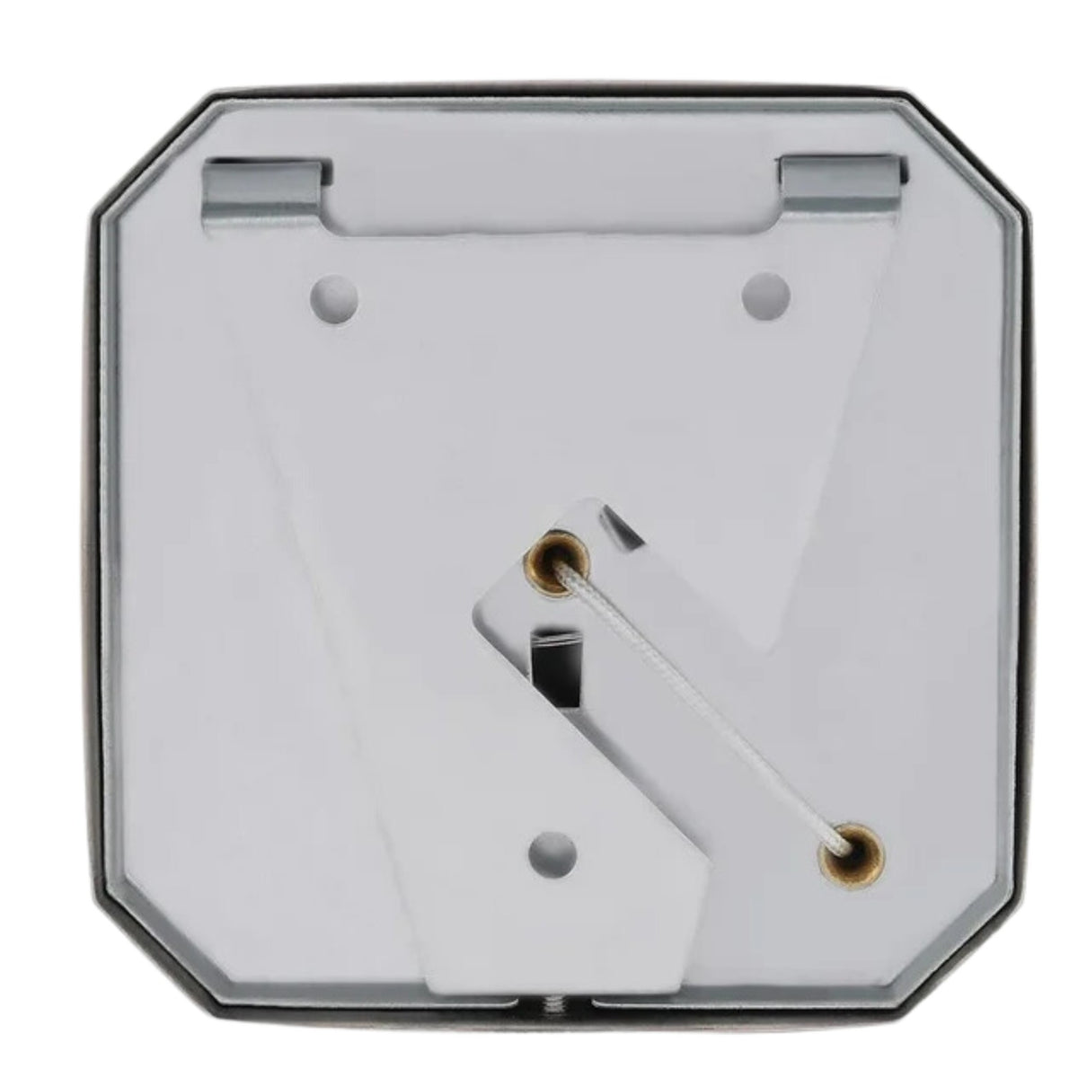 Back of the Dolphy square clothesline showing the wall-mount bracket