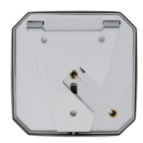 Back of the Dolphy square clothesline showing the wall-mount bracket