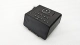 Dolphy black alarm clock dock from above, showing the control buttons