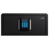 Dolphy black hotel safe, straight-on front view of the digital keypad