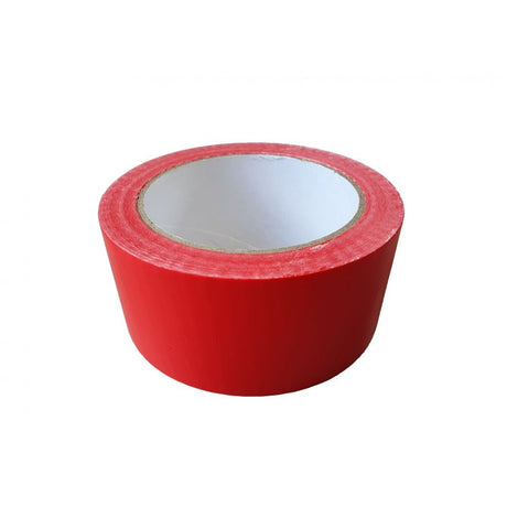 Roll of Dolphy red floor marking tape, side view