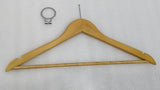 Dolphy natural timber security hanger with its removable anti-theft ring beside it