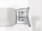Close-up of the heat-resistant iron rest on the Dolphy grey ironing board
