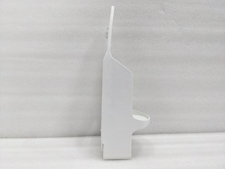 Dolphy white iron holder side profile showing its slim wall-mounted depth