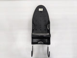 Dolphy black wall-mounted iron and ironing board holder, front view