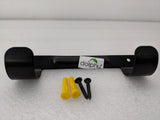 Dolphy black metal ironing board holder with its screws and wall plugs