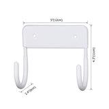 Dolphy white ironing board hanger dimensions: 12 cm wide, 11 cm high, 6 cm deep hooks