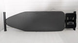 Dolphy black 112 x 38 cm ironing board from above, showing the cover and iron rest