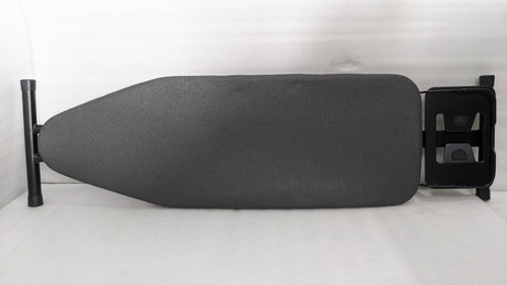 Dolphy black 112 x 38 cm ironing board from above, showing the cover and iron rest