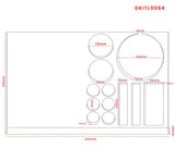Dolphy DKTL0064 tray drawing: 420 x 315 mm with kettle, cup and sachet compartments