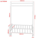 Dolphy DLTY0044 laundry cart drawing: 1220 mm wide, 1710 mm high, 1155 mm base