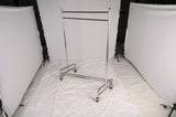 Dolphy stainless steel garment and laundry trolley on castor wheels, real studio photo