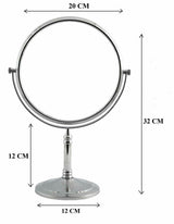 Dolphy tabletop magnifying mirror dimensions: 20 cm mirror, 32 cm tall, 12 cm base