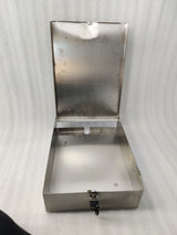Dolphy stainless steel towel dispenser with the front cover opened