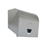 Dolphy silver lockable paper towel dispenser, left angle view