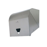 Dolphy silver lockable paper towel dispenser, right angle view