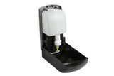 Dolphy black foam dispenser opened, showing the refill bottle and foam pump